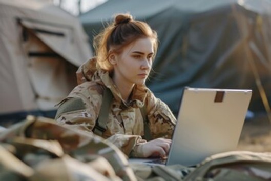 Photo of a military student